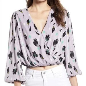 Astr Black and Green Blouse Elegant Top